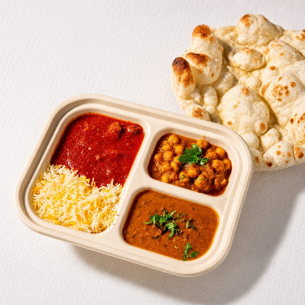 Lamb Vindaloo Platter.