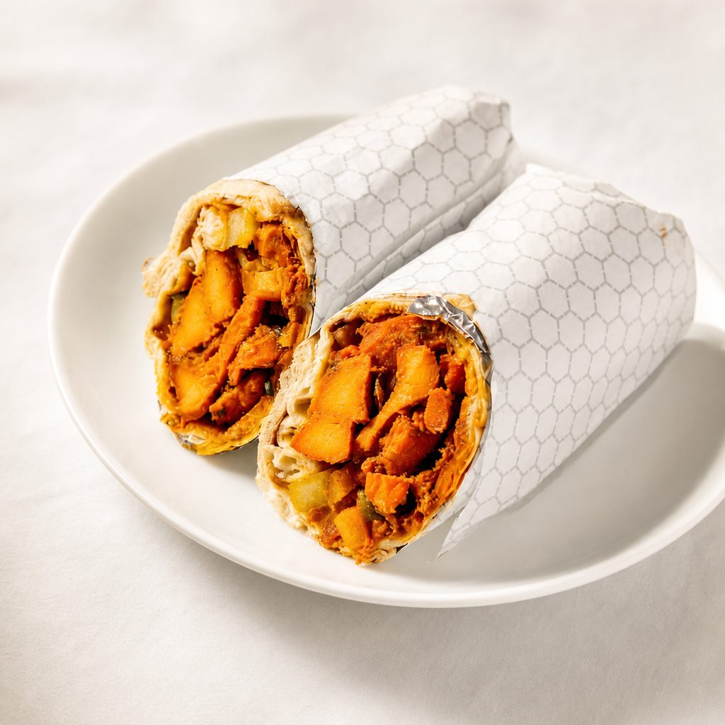 Chicken Tikka Naan Wrap.