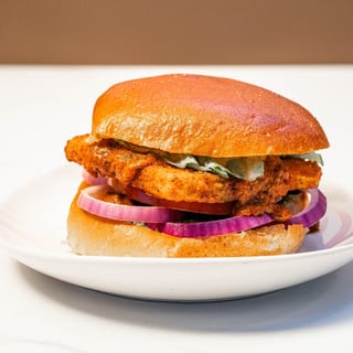 Royal Paneer Burger With Masala Fries