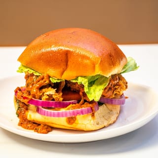 Butter Chicken Burger With Masala Fries